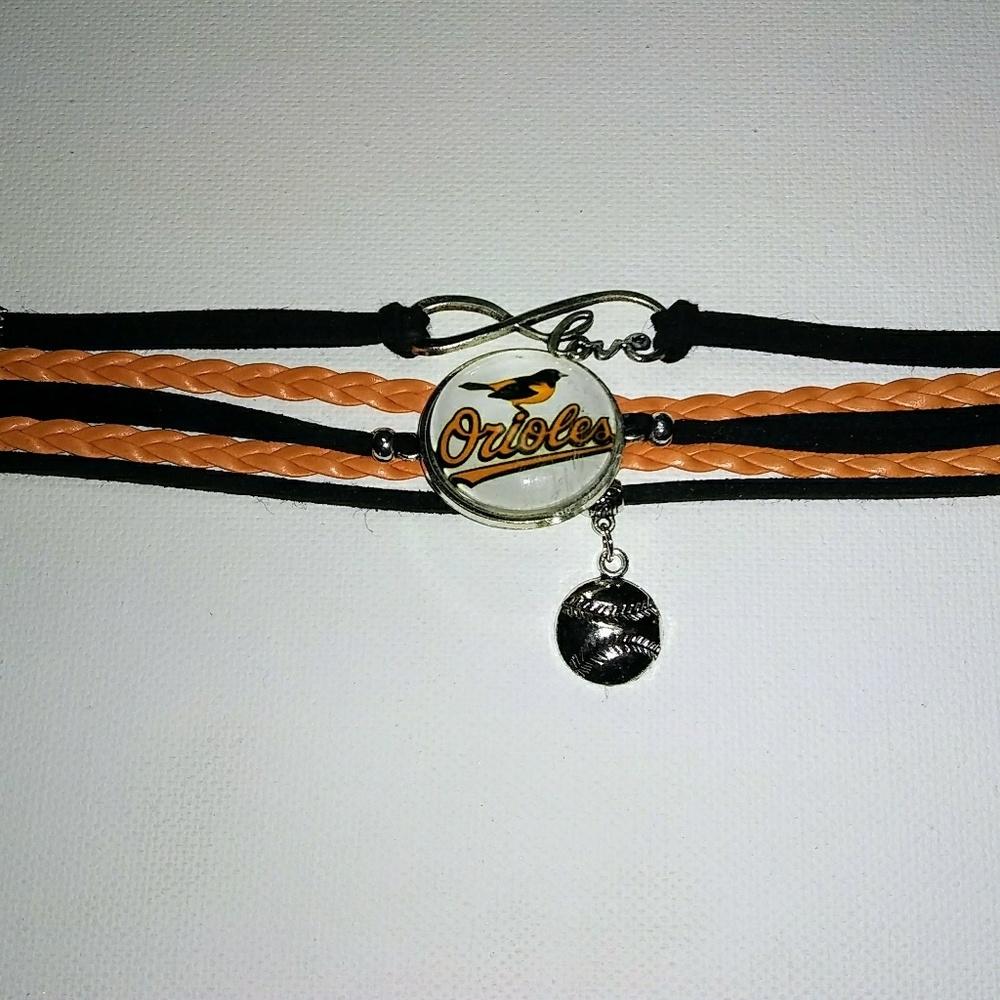 Baltimore Orioles Woven Charm Bracelet